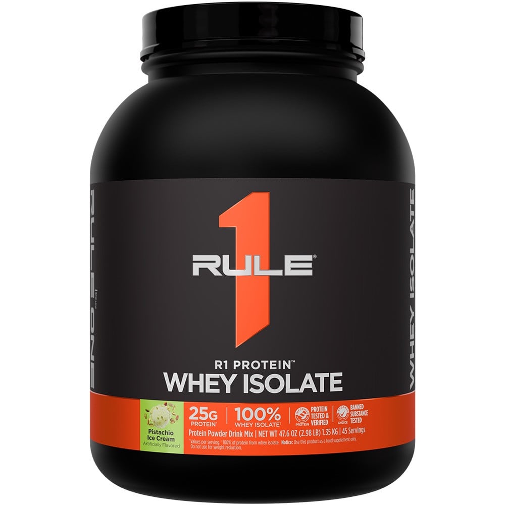 Rule 1 R1 Protein Whey Isolate - 3lbs Pistachio Ice Cream