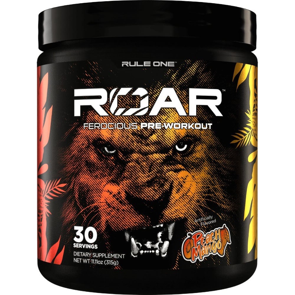 Rule 1 R1 Roar Pre-Workout - 30 Servings Peach Mango