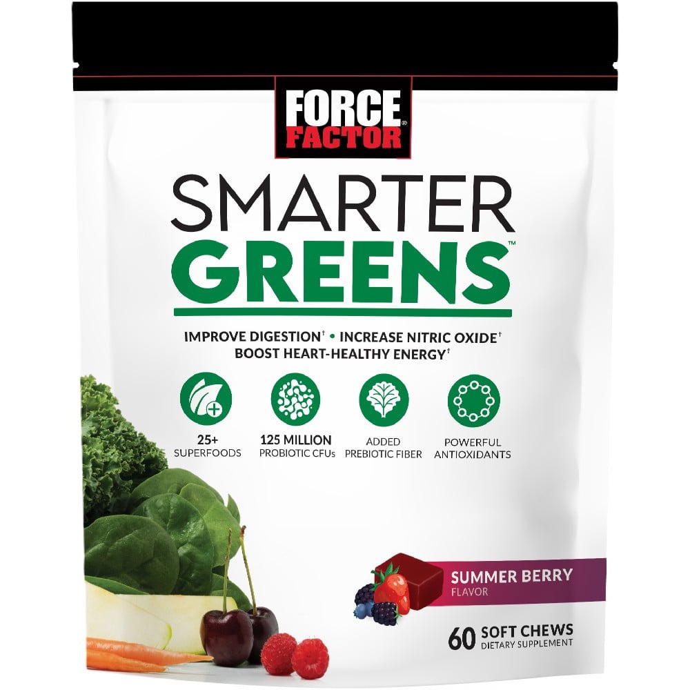 Force Factor Smarter Greens Soft Chews - 60 Soft Chews Apple Berry