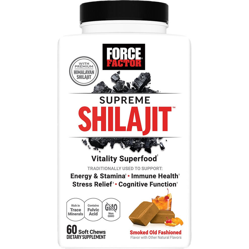 Force Factor Supreme Shilajit - 60 Soft Chews Smoked Old Fashioned