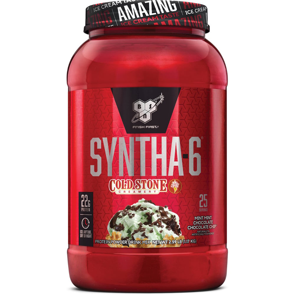 BSN Syntha-6 Cold Stone Mint Mint Chocolate Chocolate Chip 2.59lbs
