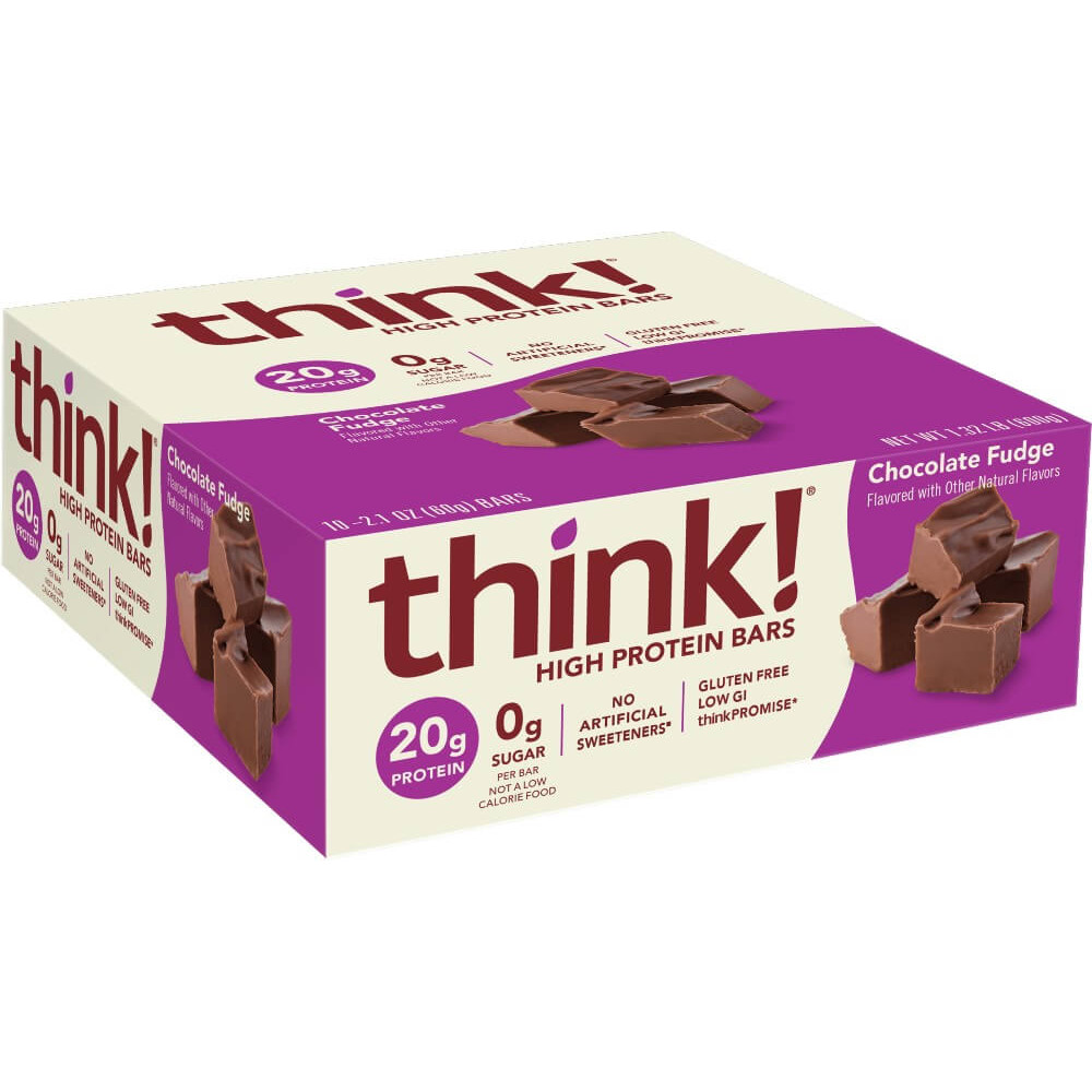 think! High Protein Bars - Box of 10 Chocolate Fudge