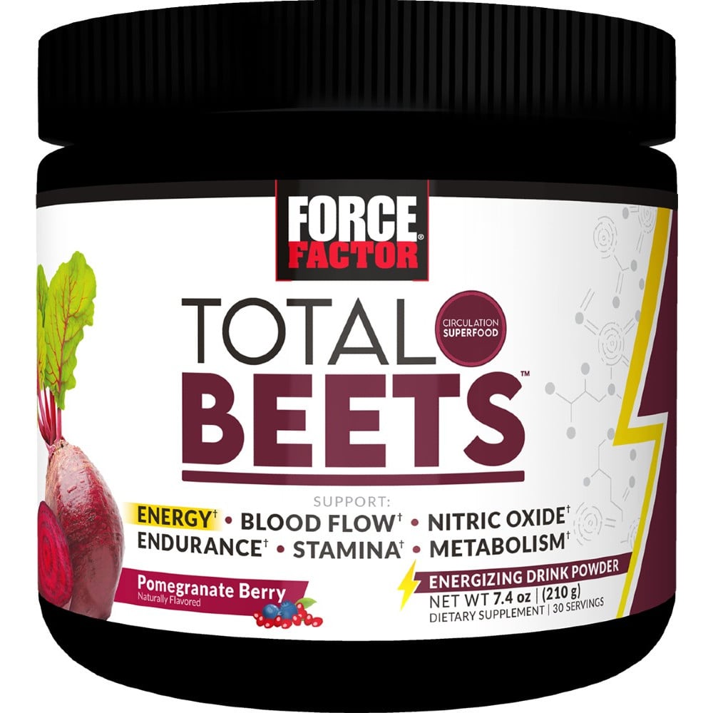 Force Factor Total Beets Energy Powder - 30 Servings Mixed Berry