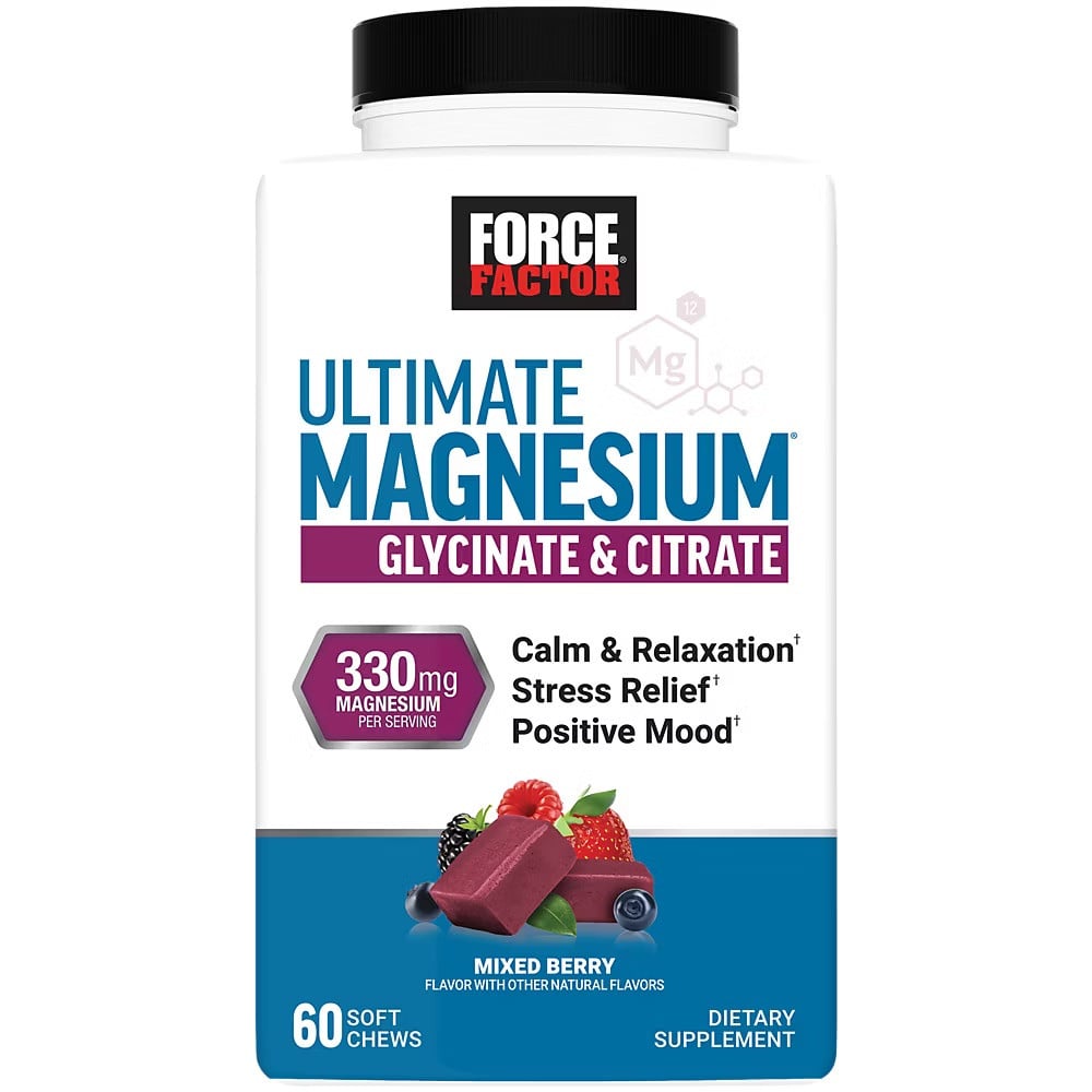Force Factor Ultimate Magnesium - 60 Soft Chews Mixed Berry