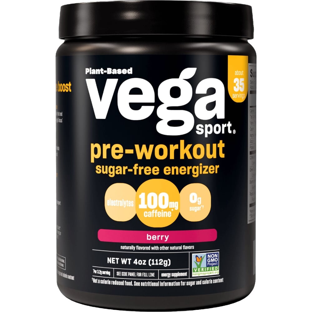 Vega Sport Sugar-Free Pre-Workout Energizer - 35 Servings Berry