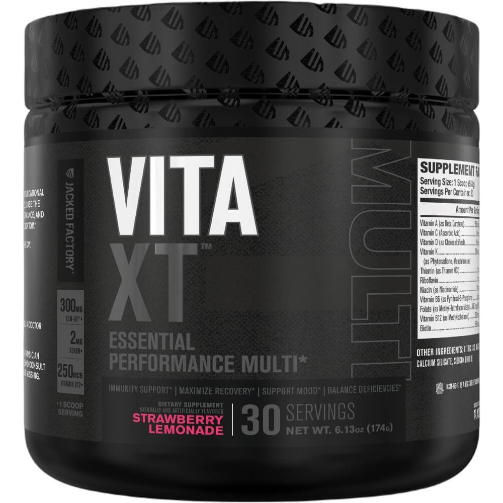 Jacked Factory Vita-XT Black - 30 Servings Strawberry Lemonade