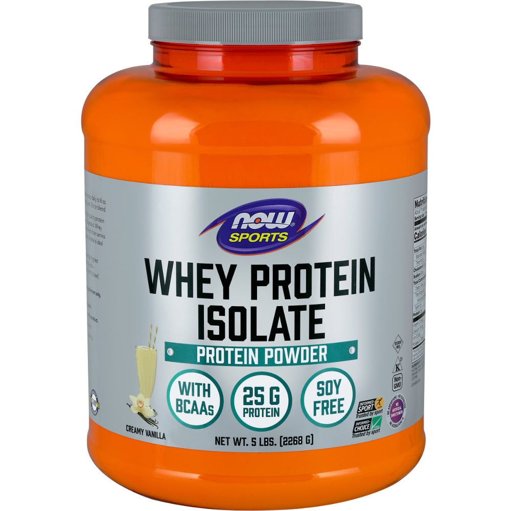 NOW Foods Whey Protein Isolate 5lbs Creamy Vanilla
