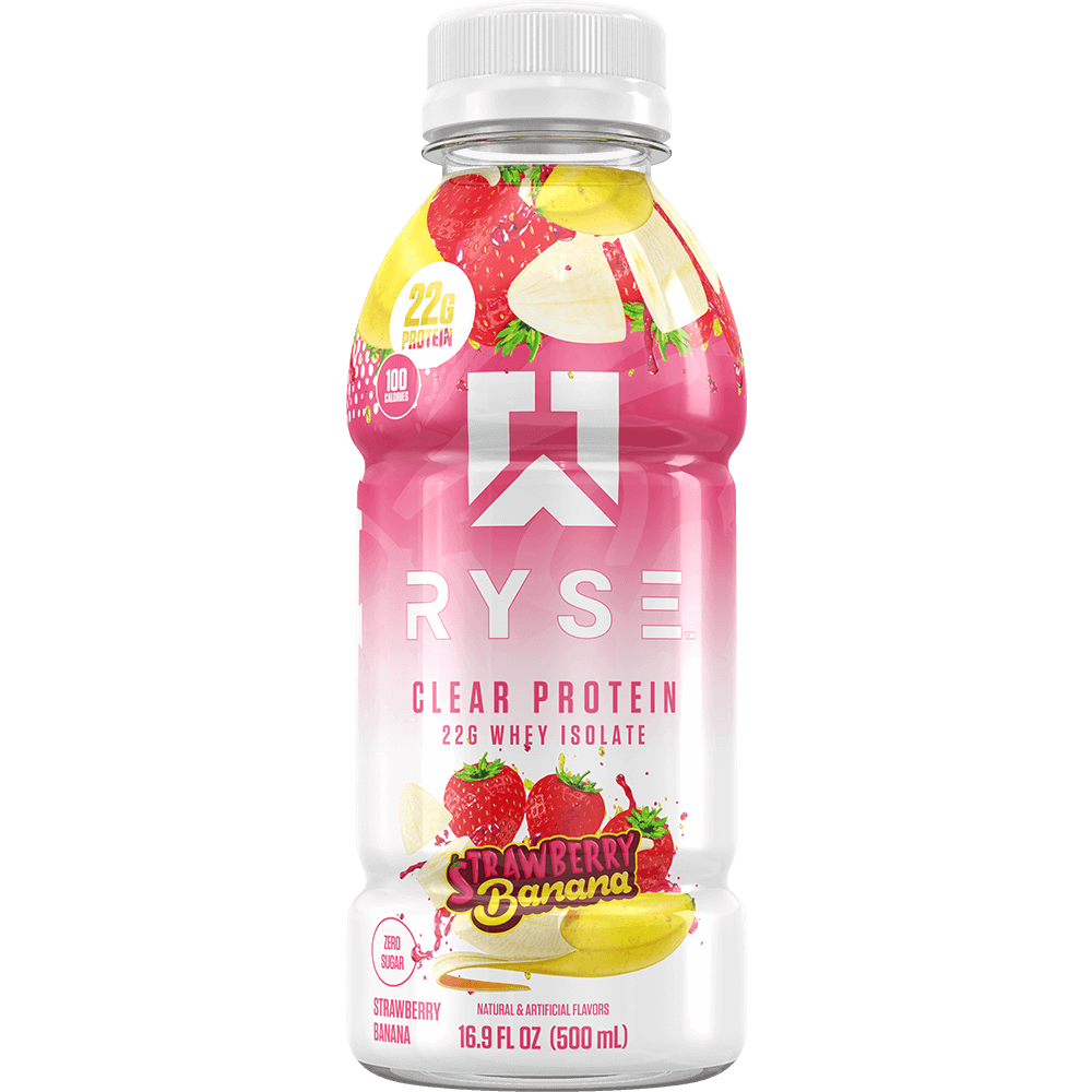 Ryse Clear Whey Protein RTD - 1 Bottle Strawberry Banana