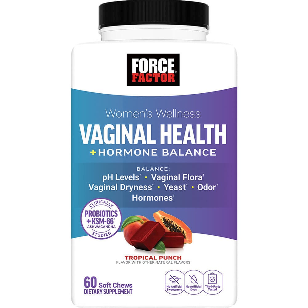 Force Factor Women's Wellness Vaginal Health + Hormone Balance - 60 Soft Chews Tropical Punch
