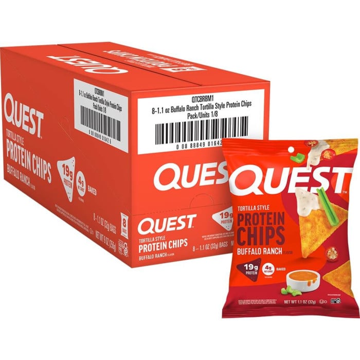 Quest Nutrition Tortilla Style Protein Chips - Box of 8 Buffalo Ranch