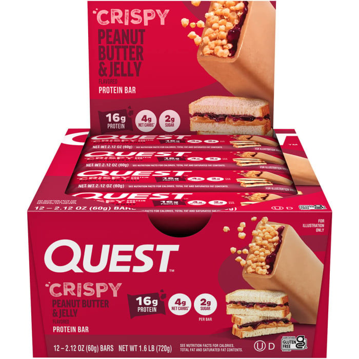 Quest Nutrition Hero Protein Bars - Box of 12 Peanut Butter & Jelly