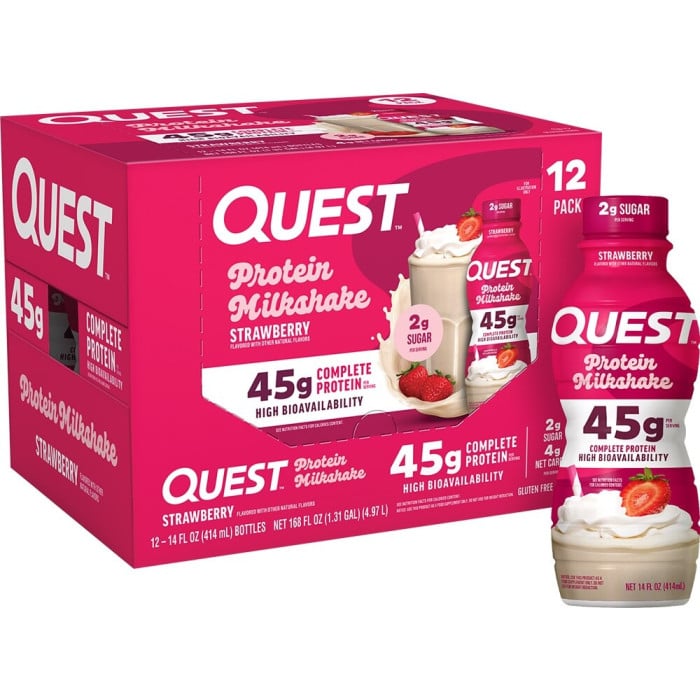 Quest Nutrition Protein Milkshake - Box of 12 Strawberry
