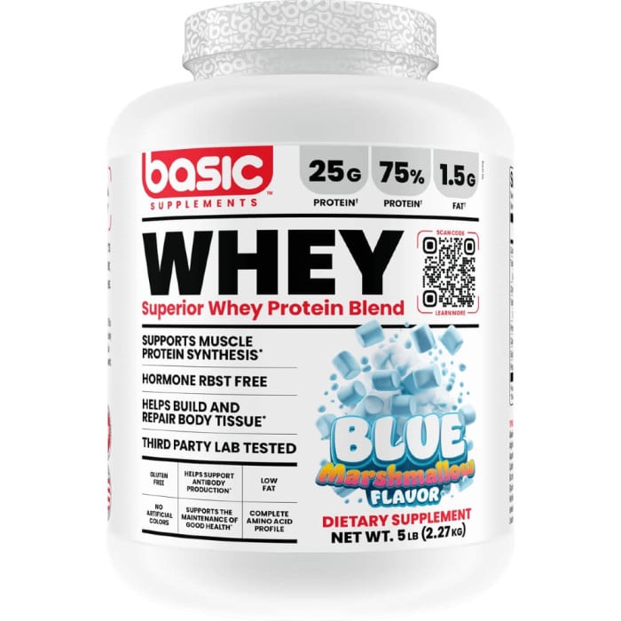 Basic Supplements Basic Whey - 5lbs Blue Marshmallow