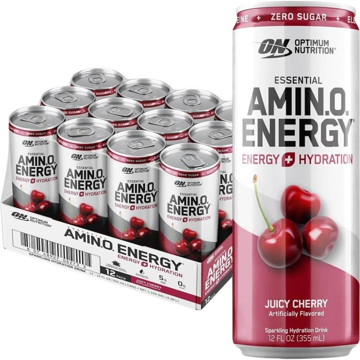 Optimum Nutrition Amino Energy Sparkling Hydration - Box of 12 Juicy Cherry