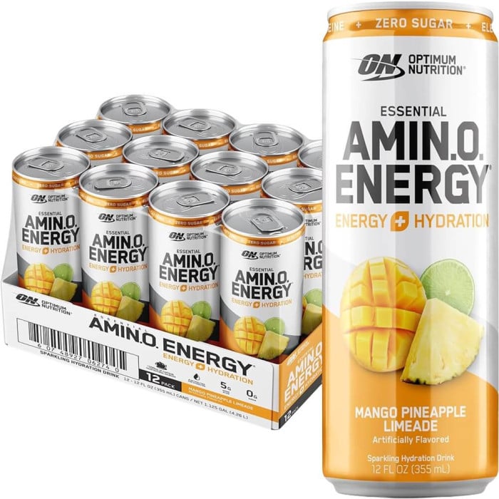 Optimum Nutrition Amino Energy Sparkling Hydration - Box of 12 Mango Pineapple Limeade