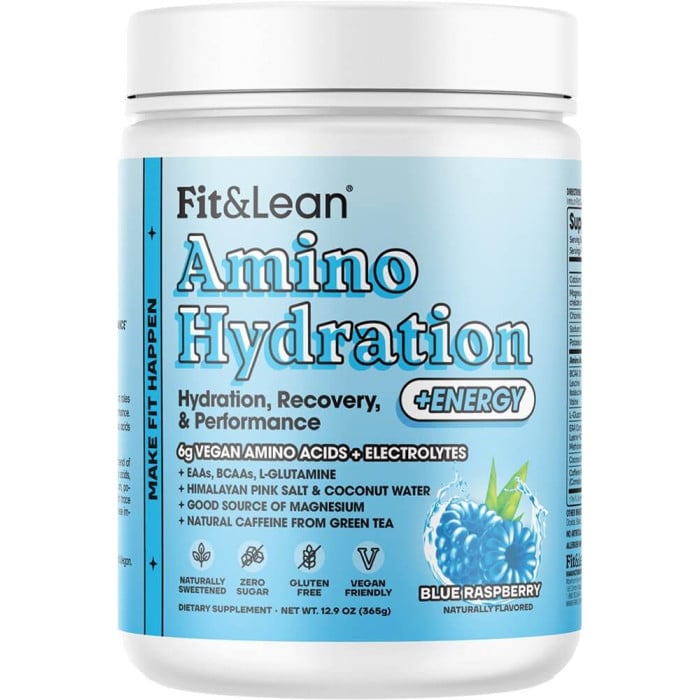 MHP Fit & Lean Amino Hydration + Energy - 30 Servings Blue Raspberry