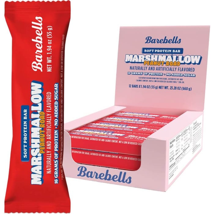 Barebells Soft Protein Bars - 12 Pack Marshmallow Peanut Road
