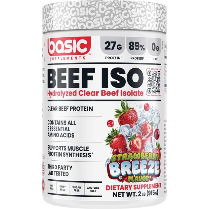 Basic Supplements Basic Beef Iso - 2lbs Strawberry Breeze