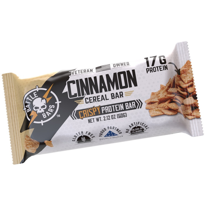 Battle Bars Protein Bar - 1 Bar Cinnamon Cereal