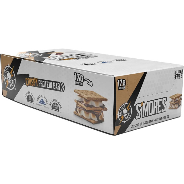 Battle Bars Protein Bar - Box of 12 Smores