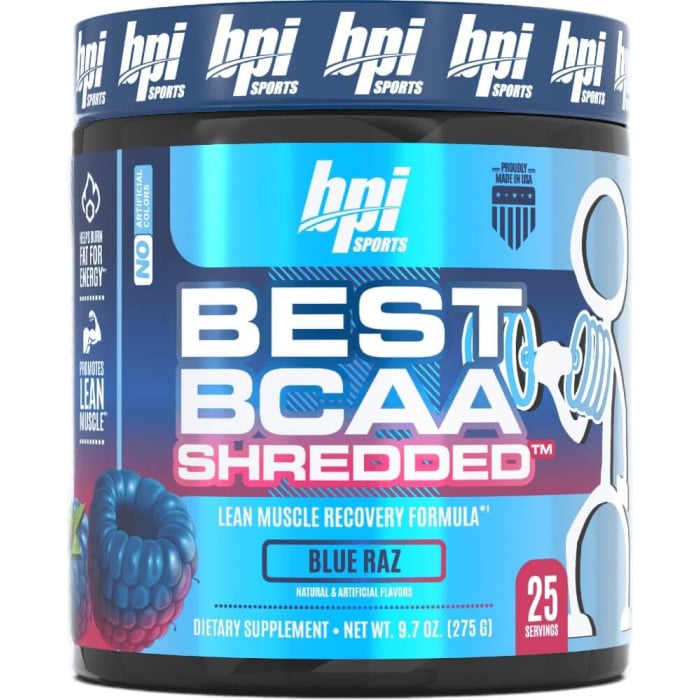 BPI Sports Best BCAA Shredded - 25 Servings Blue Raz