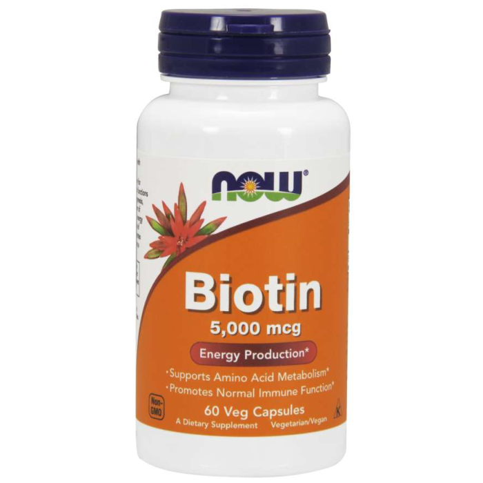 NOW Foods Biotin 5mg - 120 VCaps