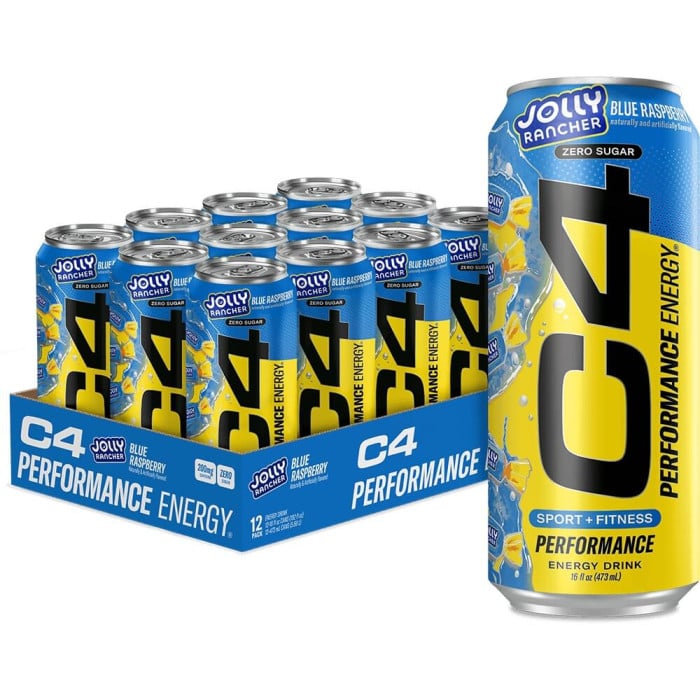 Cellucor C4 Performance Energy 16oz - Box of 12 Jolly Rancher Blue Raspberry