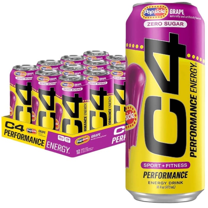 Cellucor C4 Performance Energy 16oz - Box of 12 Grape Popsicle