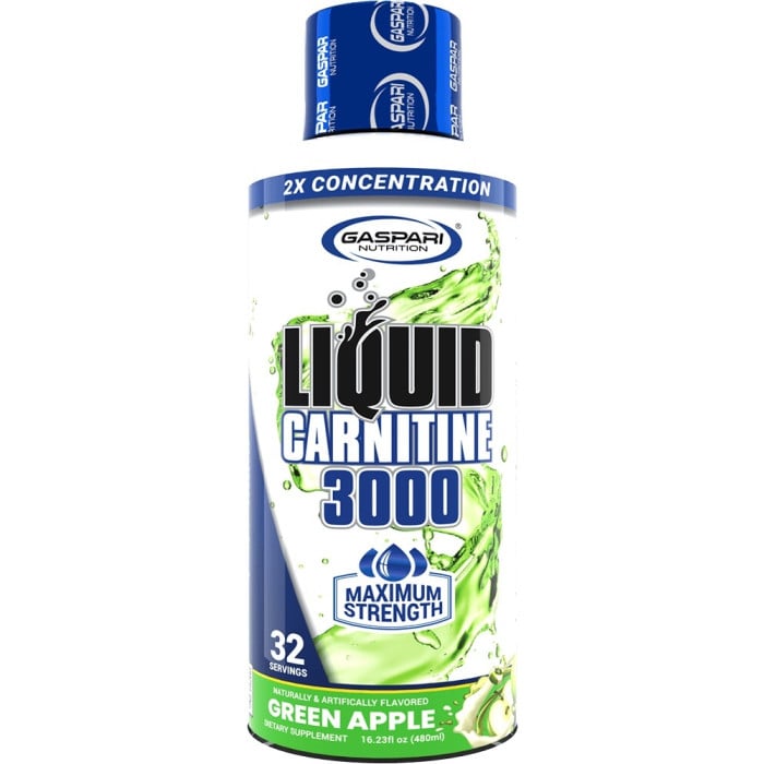 Gaspari Nutrition Liquid Carnitine 3000 - 32 Servings Green Apple