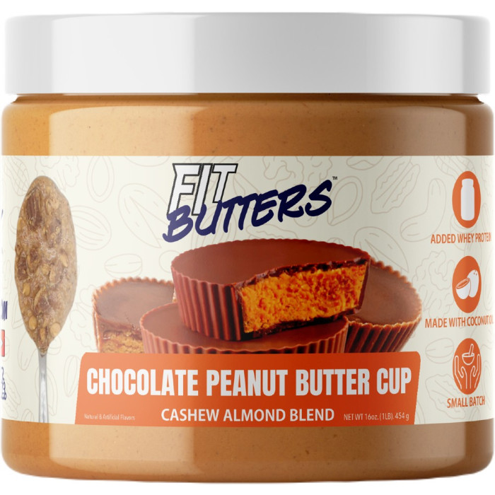 Fit Butters Nut Butter 16oz - Cashew Almond Butter Chocolate Peanut Butter Cup