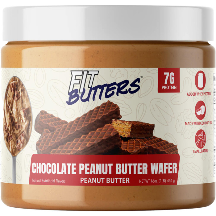 Fit Butters Nut Butter 16oz - Peanut Butter Chocolate Peanut Butter Wafer