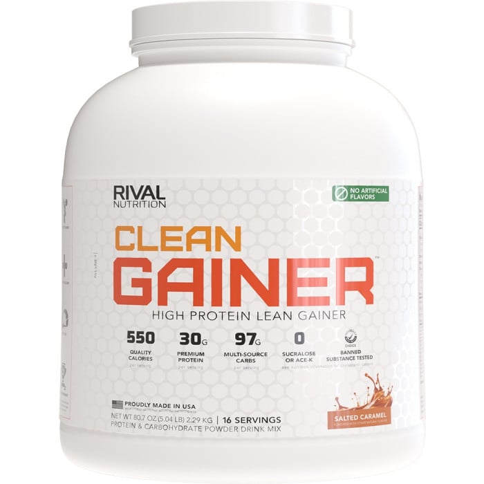 Rival Nutrition Naturally Flavored Clean Gainer - 5lbs Salted Caramel