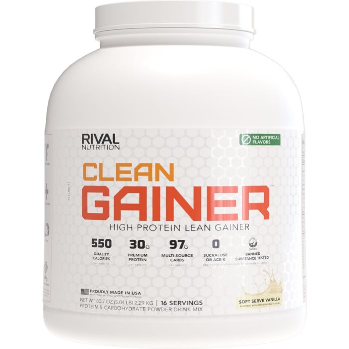 Rival Nutrition Naturally Flavored Clean Gainer - 5lbs Soft Serve Vanilla