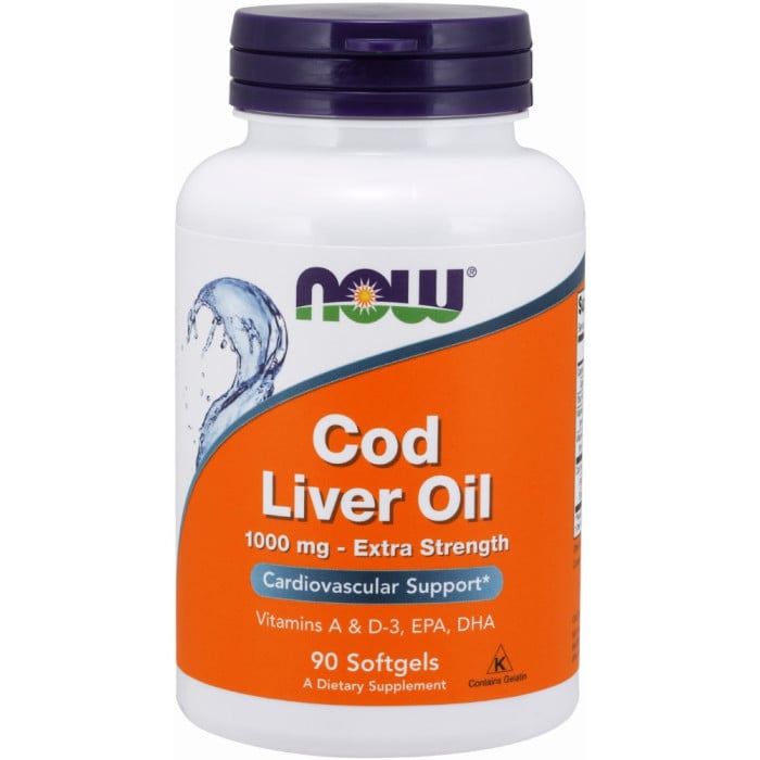 NOW Foods Cod Liver Oil 1,000mg - 90 Softgels 