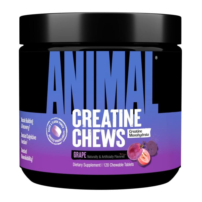 Animal Creatine Chews - 120 Chewable Tablets Grape