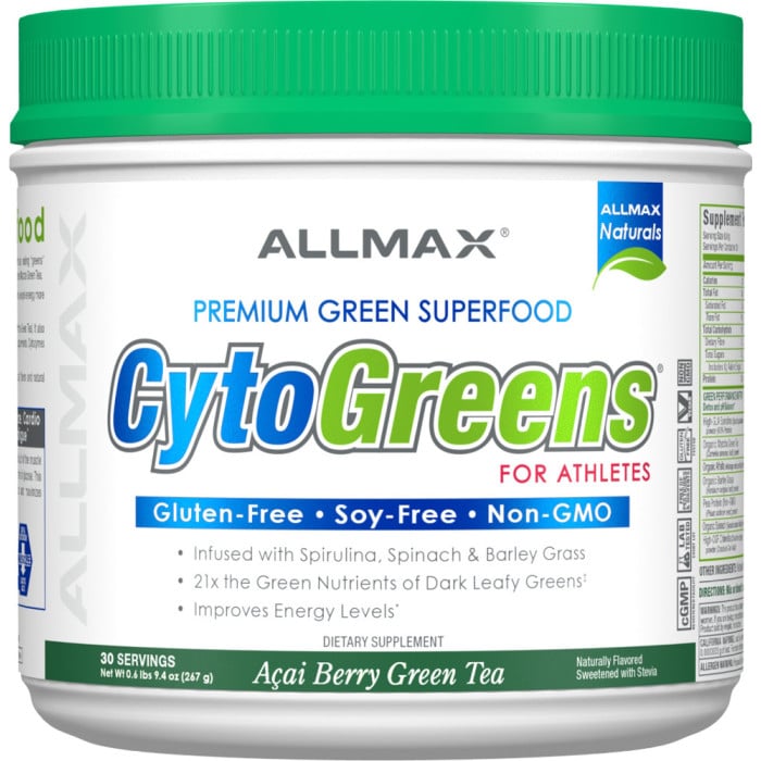 AllMax CytoGreens 30 Servings Acai Berry Green Tea