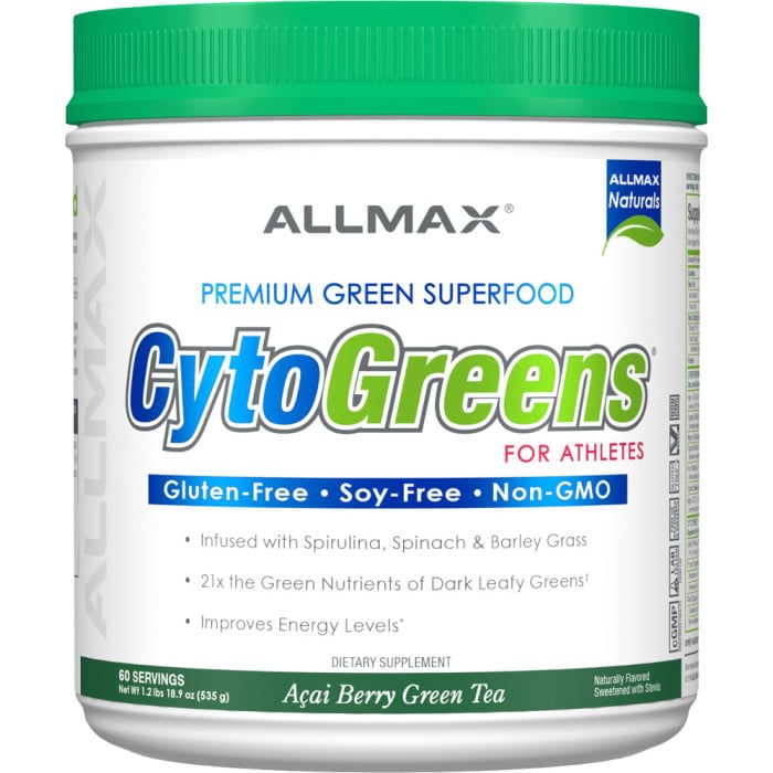 AllMAX CytoGreens 60 Servings Acai Berry Green Tea