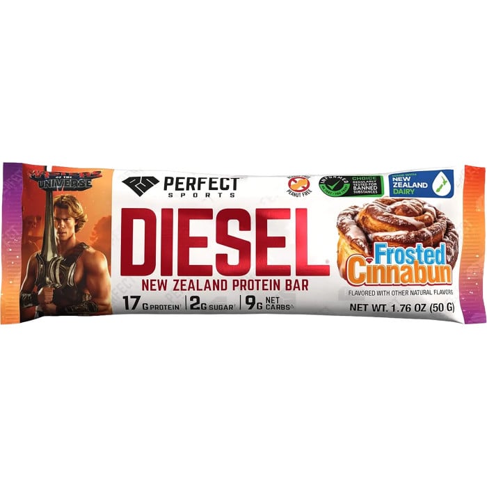Perfect Sports Diesel New Zealand Protein Bars (MOTU) - 1 Bar Frosted Cinnabun