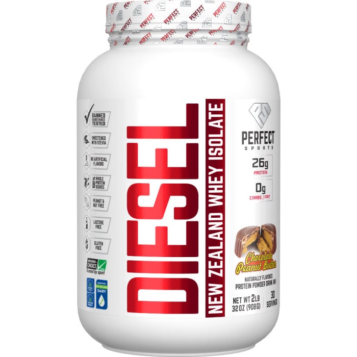 Perfect Sports Diesel 100% New Zealand Whey Isolate 2lbs Chocolate Peanut Butter