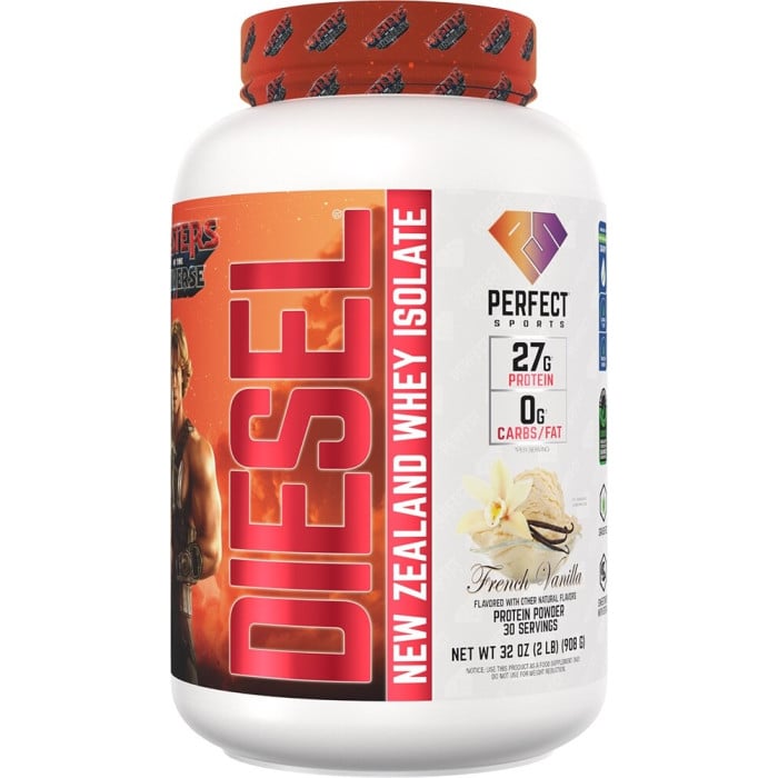 Perfect Sports Diesel 100% New Zealand Whey Isolate (MOTU) - 2lbs French Vanilla