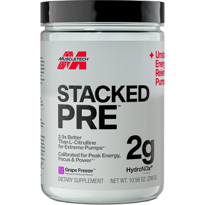 MuscleTech Stacked Pre - 20 Servings Grape Freeze