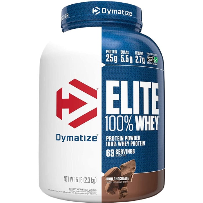 Dymatize Elite 100% Whey Protein - 5lbs Rich Chocolate 