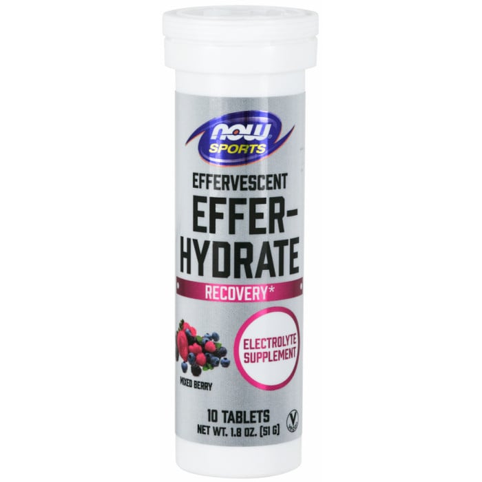 NOW Foods Effervescent Effer-Hydrate 10 Tablets Mixed Berry