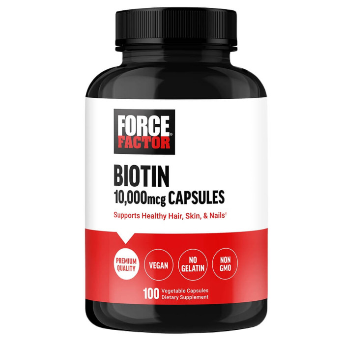 Force Factor Biotin 10,000mcg - 100 Vegetable Capsules