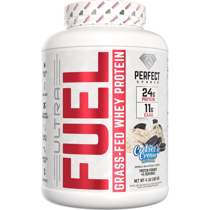 Perfect Sports Ultra Fuel Grass-Fed Whey Protein - 4lbs Cookies 'n Cream