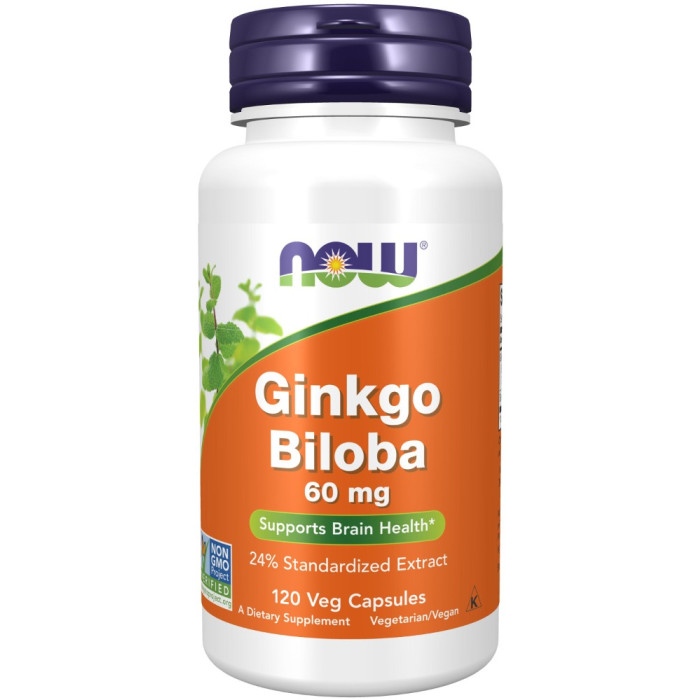 NOW Foods Ginkgo Biloba 60mg - 120 VCaps
