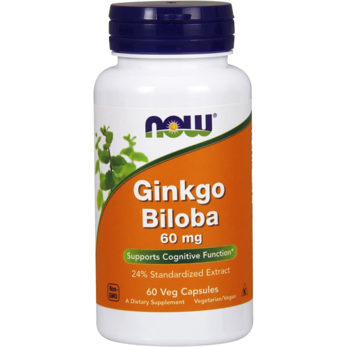 NOW Foods Ginkgo Biloba 60mg - 60 VCapsules