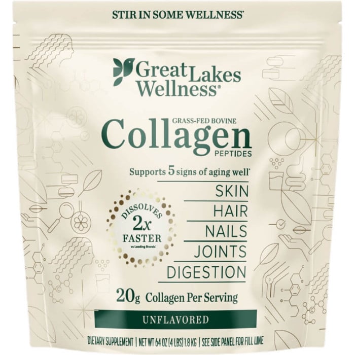 Great Lakes Wellness Bovine Collagen - 4lbs Unflavored