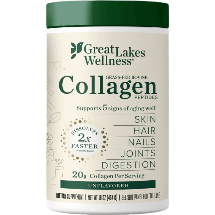 Great Lakes Wellness Bovine Collagen - 16oz Unflavored