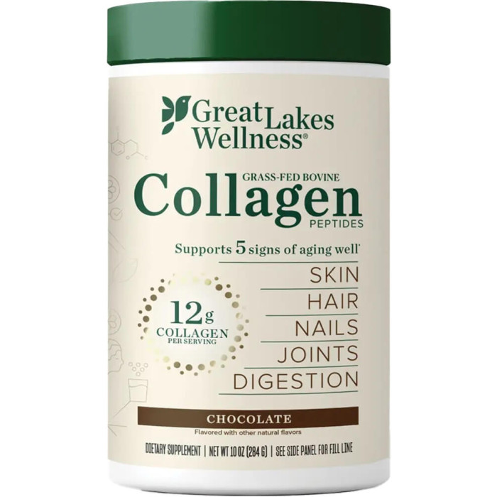 Great Lakes Wellness Bovine Collagen - 10oz Chocolate